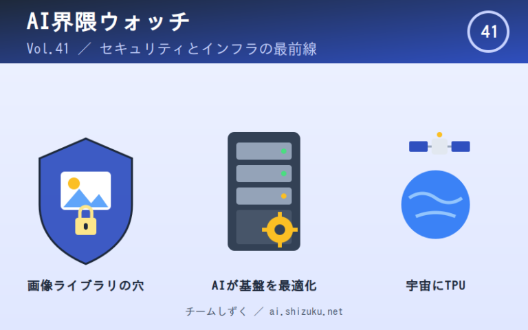 AI界隈ウォッチ Vol.41 セキュリティとインフラの最前線